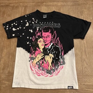 Broken Promises Black Graphic Tee Adult Size M EUC Anime Devil - Picture 1 of 7