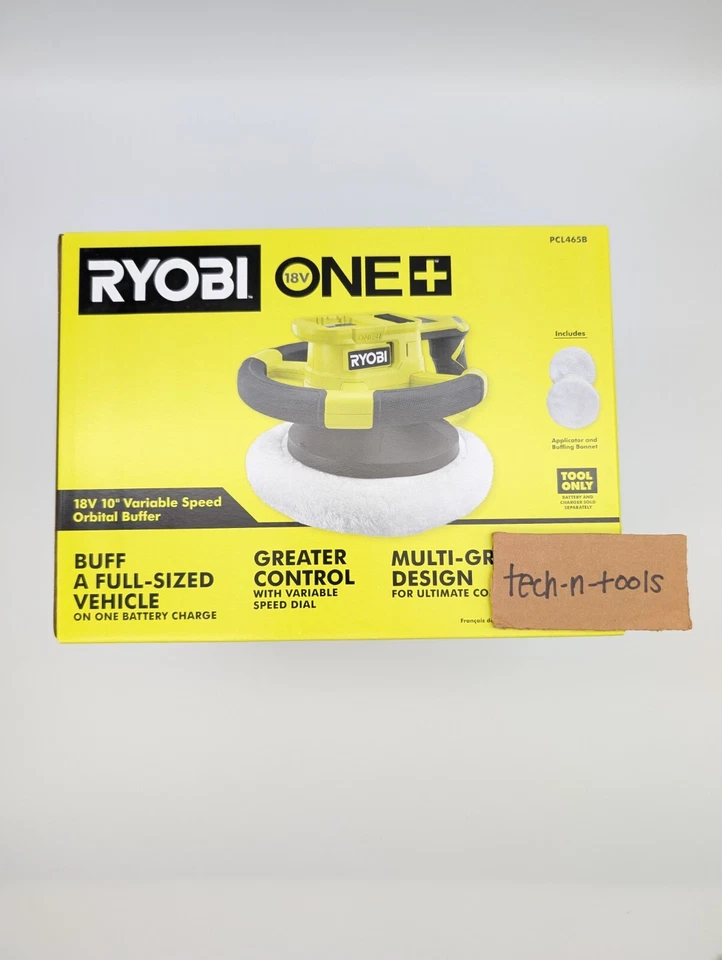 Ryobi PCL465B ONE 18V 10" Variable Speed Orbital Buffer (Tool Only)