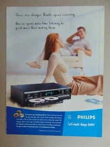2001 PHILIPS Three CD DISC CHANGER photo print ad  - Picture 1 of 1