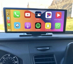 10.26" 2K Car Portable Wireless Apple CarPlay Android Auto Touch Screen FM Radio - Picture 1 of 24