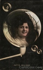 Actress 1908 Portrait of Hattie Williams in a bubble Rotograph Postcard 1c stamp