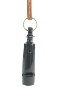 Hermès Black x Brown Wooden Dog Whistle 280her217 - Picture 1 of 12