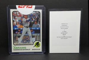 2022 Heritage #ROA-CJA CJ Abrams, Nationals (RC) - Real One Auto Insert - Bild 1 von 7