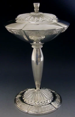 IMPRESIONANTE ENORME 1020g PLATA ESTERLINA TAPA CUENCO TAZA CENTRO 1972 CELTA Foto 1 de 4