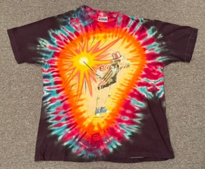 Vintage Grateful Dead 1987 Fall Tour T-Shirt Sz L Tie Dye Concert Jerry Garcia - Picture 1 of 6