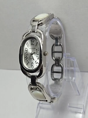 Reloj Pulsera Mujer Hugo Pearl Like Stones Blanco Tono Plata Batería Nueva Foto 1 de 4