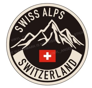 SWISS ALPS SWITZERLAND Kühlschrankmagnet rund 75x75mm #M9131 - Bild 1 von 2