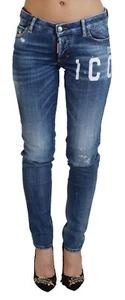 DSQUARED2 Jeans Jennifer Blue Icon Low Waist Skinny Denim IT38/US4/XS RRP 880usd - Picture 1 of 6