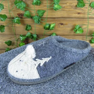 Giesswein Women's Blue Wool Slippers 38 Cozy Slip-On Comfort - Foto 1 di 6