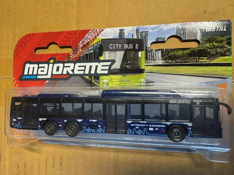 Majorette Diecast Model - Man Lions City Bus Black & Blue Intercity Express - Image 1 of 1