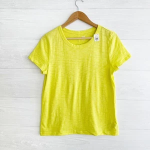 NWT Gap - Neon yellow-green short sleeve Foreversoft T shirt, M - Picture 1 of 5