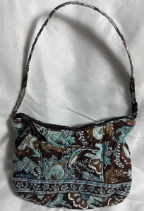 Vera Bradley Molly Java Blue Brown Small Hand Shoulder Bag Retired November 2010 - Picture 1 of 7