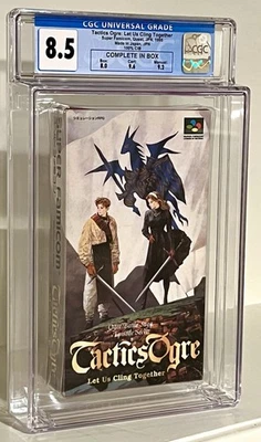 Tactics Ogre Super Famicom CGC Graded 8.5 100% CIB Nintendo Complete SNES WATA - Image 1 of 3