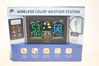 La Crosse Wireless Color Weather Station 1066436 C85845 Indoor/Outdoor Temp NEW! - Image 1 of 4