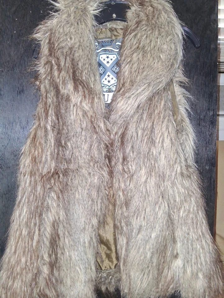 Chaleco Jou Jou Bronceado Piel Sintética Mujer Talla M Lujo Mafia Esposas Crueldad Libre Dinero Antiguo  Foto 1 de 4