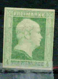 GERMAN STATES PRUSSIA # 1 MINT FULL FRAME IMPERF VERY NICE 11779 - Picture 1 of 1