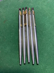 5 Vintage Parker Jotter Ball Point Pens Arrow Clip s Stainless - Picture 1 of 5
