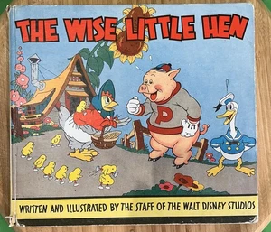 Walt Disney's The Wise Little Hen, 1935 Whitman Hardcover, FIrst DONALD DUCK - Picture 1 of 10