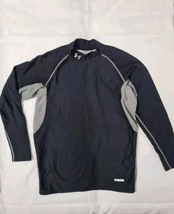 Under Armour Men Coldgear Metal Compression Mock Neck Baselayer Top Size 2XL - Picture 1 of 10