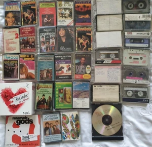 33 MIXED mainly Spanish Latin PreRecorded AUDIO USED Cassettes + CD's - Picture 1 of 7