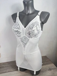 Charnos White Shaping Body Slip Size 36D Non Padded, Non Wired Vintage Style - Bild 1 von 7