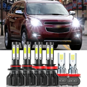 For Chevy Equinox 2010-2017 Hi/Lo Beam Fog Light LED Headlight Bulbs Kit 6000K - Picture 1 of 20