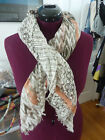 "Life is beautiful" Scarf Taupe Eco Friendly - Brand New with Tag
