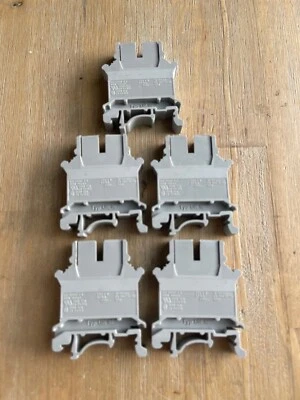 PHOENIX CONTACT TYP UK16 GRAY TERMINAL BLOCKS 24-6 AWG LOT OF 5 - Image 1 of 4