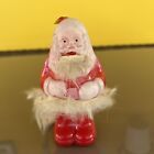 Vintage Hard Plastic Santa Claus Rattle Noise Maker Toy with Fur Beard Rosbro?