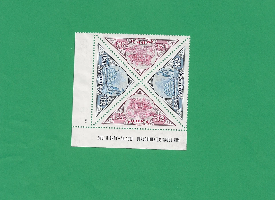 USE postage stampsPacific 97 plate block no gum nr 3131a cv 2.60 - Image 1 of 1