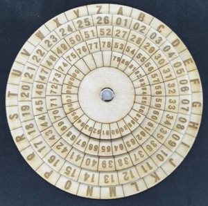 Cipher Coding Disk, Alphabet Number Cipher Disk - Picture 1 of 1