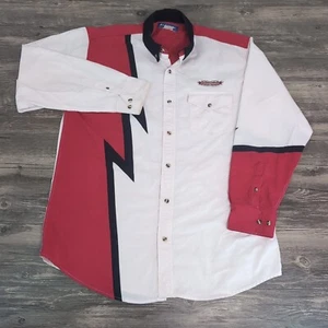 Vintage Alamosa Western Southwestern Lighting Bolt Medium Button-Down-Hemd für Herren - Bild 1 von 16