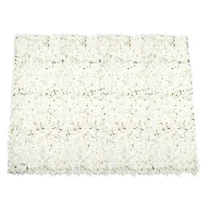 Panel de pared de flores blancas artificiales de 20 piezas telón de fondo floral boda fiesta decoración del hogar - Imagen 1 de 13