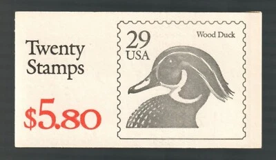 Sc #BK 174 (2484a) ~ Booklet of 20 ~ 29 cent Wood Duck Issue - Image 1 of 2