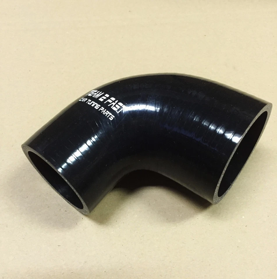 90° Silikonschlauch Reduzierung 51 - 63 mm 2" 2,5" Schlauch Schwarz 65 64 50 60 - Bild 1 von 1