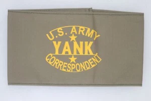 BRAZALETE DE TELA IMPRESO CORRESPONSAL DE GUERRA CORRESPONSAL DE CORRESPONSAL DEL EJÉRCITO DE ESTADOS UNIDOS - Imagen 1 de 1