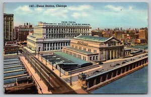 Postcard: Union Station, Chicago, IL, J. O. Stoll / Curt Teich, 1941, Unposted - Picture 1 of 2