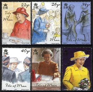 Isla de Man 2001, 50 Aniversario QEII Adhesión al Trono (I) Set MNH, Mi 943-48 - Imagen 1 de 1