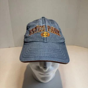 Estes Park Cap Hat Vintage Colorado Raised Embroidery Denim Strap Back - Picture 1 of 7