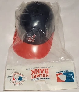 1973 Sealed Cleveland Indians Chief Wahoo Helmet Coin Bank Plastic Rare IOP Vtg - Picture 1 of 14