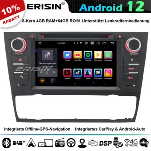 8-Kern Android 12 Autoradio GPS Navi für BMW 3er E90 E91 E92 E93 CarPlay CD 64GB - Bild 1 von 12