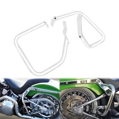 Chrome Rear Saddlebags Guard Rails Crash Bar For Harley Heritage Softail 00-17 - Image 1 of 4