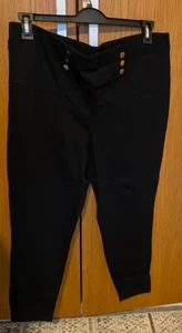 *NEW - UNUSED* Women’s Matalan Papaya Black Leggings With Button Detail, Size 20 - Picture 1 of 3