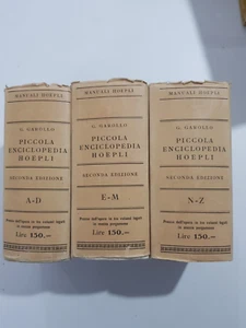 MANUALI HOEPLI - PICCOLA ENCICLOPEDIA HOEPLI - SECONDA EDIZIONE A D - E M - N Z - Foto 1 di 4