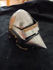 Medieval  Visored Bascinet Metal Hinged Mini Armour Pig-face