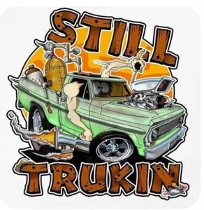 PICK UP TRUCK HOT ROD RAT FINK BIKER MOTORCYCLES TOOLS GUNS STICKER - Bild 1 von 1
