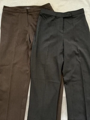 2 Pair Dress Pants Liz Claiborne/East 5th . Dark Gray,brown  color .Sz 2P Great - Image 1 of 4