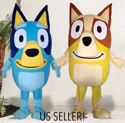 NUEVO Disfraz de mascota de perro azul o bingo traje de personaje de dibujos animados para adultos ~ ¡VENDEDOR DE EE. UU.! Foto 1 de 4