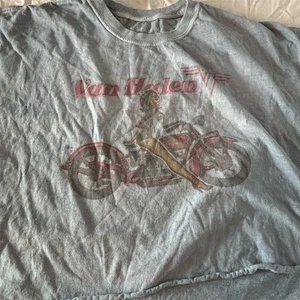 Van Halen Vintage Tour Tee Men's XL Gray Graphic Pin-up Girl T-Shirt - Picture 1 of 4