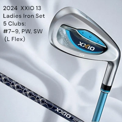 Dunlop XXIO 13 Ladies Iron Set 5pcs (#7–9, PW, SW) MP1300L L-Flex Women Blue F/S - Image 1 of 4